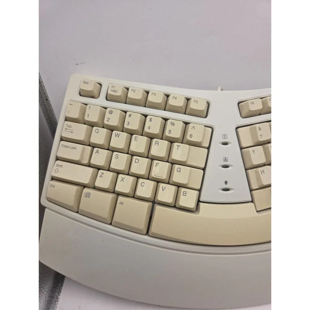 Vintage Microsoft Keyboard Natural Elite Ergonomic PS/2 X03-51764 E06401PS2